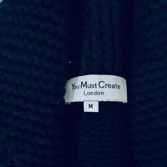 YMC YOU MUST CREATE ZIP UP CARDIGAN SWEATER SIZE MEDIUM